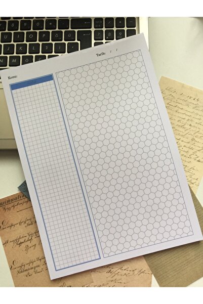 LaCerdaDizayn A4 Organik Kimya Notepad, Memopad, Not Defteri