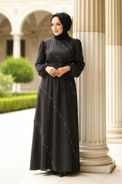 Neva Style Чорна сукня з покриттям 342600S