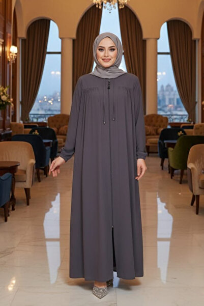 Neva Style Smoked Hijab Ferace - Zippered, Model 45290Fu