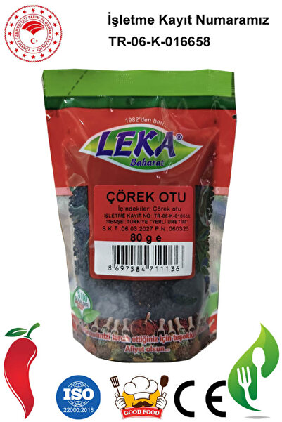 leka baharat Çörek Otu 80 g – Doğal, Katkısız, Taze Hasat Siyah Tohum – Baharat