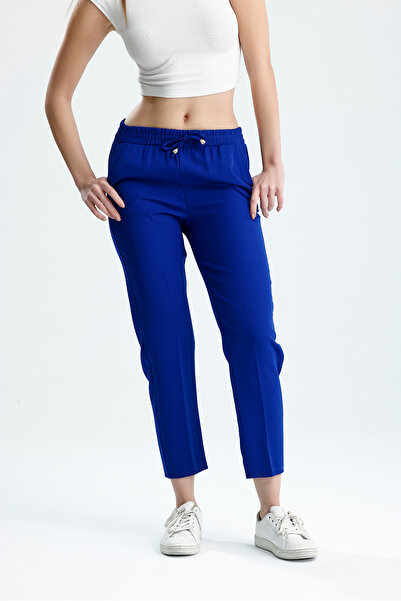 VOICTEC Παντελόνι καρότο με ψηλόμεσο ελαστικό κορδόνι και υφασμάτινες τσέπες