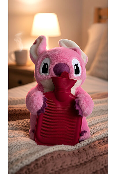 PoppyPlays Lilo & Stitch Sıcak Su Torbası Peluş - İçinizi ısıtır, Sevgililer Günü ve Yılbaşı hediyesi