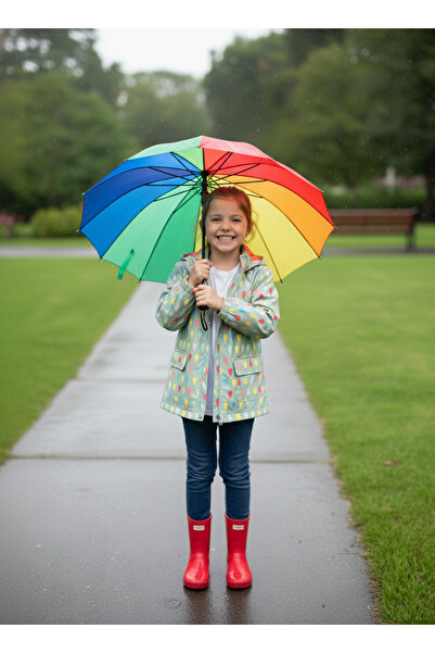 inebolu kids معطف واق من المطر موسمي مبطن بغطاء للرأس للفتيات مع جيوب