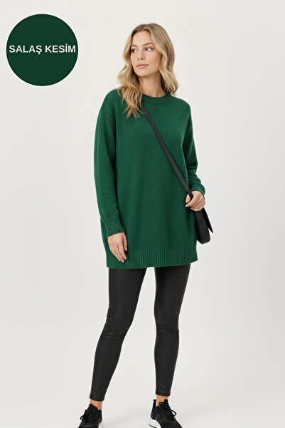 UNCİA OUTDOORS vengeance salaş Bisiklet Yaka Oversize Triko Kazak