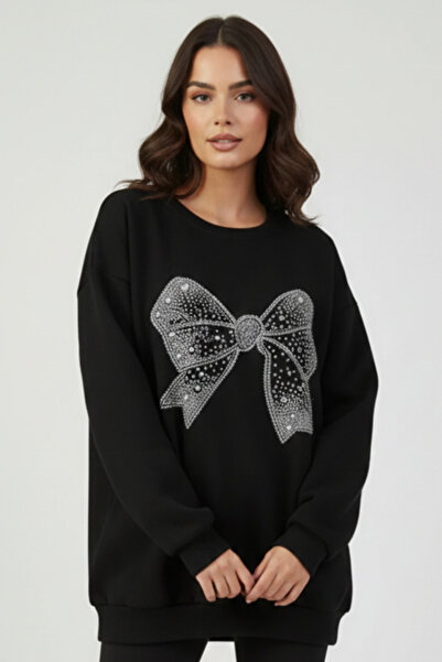 UNCİA OUTDOORS Γυναικείο φούτερ μεγάλου μεγέθους με σχέδιο μεγάλης κορδέλας