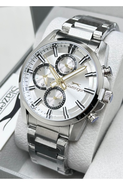 Slazenger Orijinal 2 Yıl Garantili Su Geçirmez Çelik Kordon Fonksiyonlu Erkek...