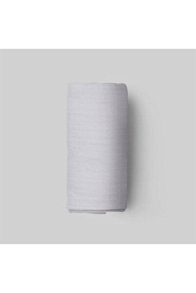 Maki Home 100% Cotton Light Gray 120x200 Single Elastic Sheet and Pillowcase