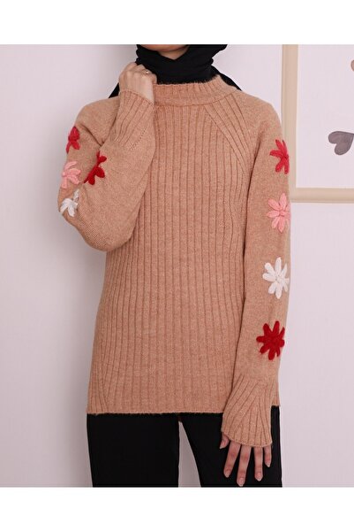 Modamorfo Μακρύ Χειμερινό Πλεκτό Τουνίκ - Ανάγλυφο Κεντημένο, Βιζόν