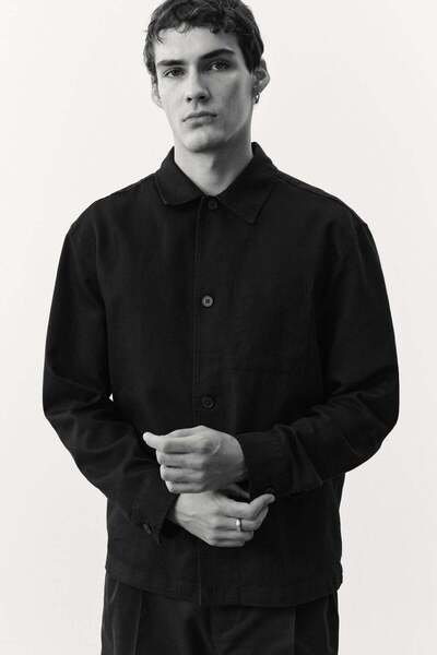 H&M Regular Fit Linen-blend overshirt