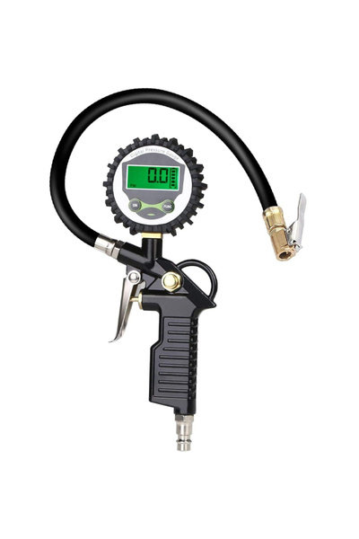 Generic مسدس نفخ إطارات رقمي احترافي مع مقياس ضغط دقيق- أداة 3 في 1 (نفخ، قيا...