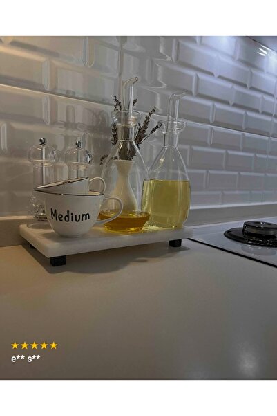 Zeybek Marble Marble Pedestal Serving Tray & Cutting Board (Zeybekmarblehome)