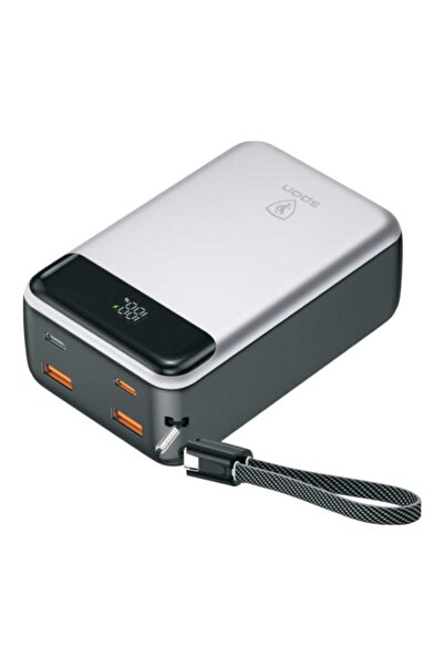 Spon 30000mAh Portable Power Bank with 22.5W LED Display Fast Charging
