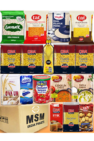 MSM Süper Bakliyat Seti Ramazan Paketi Gıda Yardım Kolisi 17 parça No 20