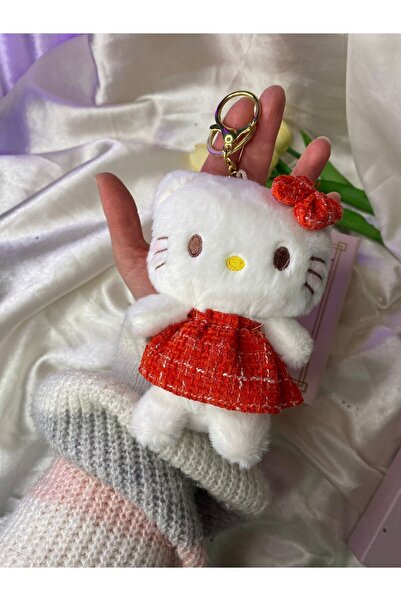 Hello Kitty Kırmızı ,peluş Büyük Boy Anahtarlık, Çanta Süsü Hediyelikler