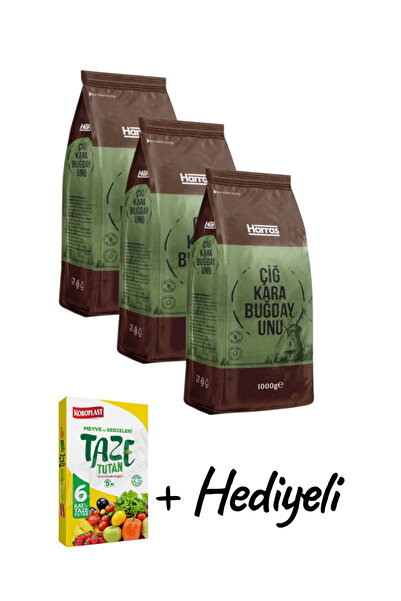 KMS HOME Harras Çiğ Karabuğday Unu 1 Kg X 3 Adet