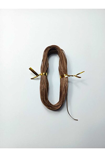 Eskişehir hobi sanat 1 mm, 20 de metri, culoare maro scorțișoară, șnur ceară, piele de sarac, cusut, colier, design de bijuterii, șnur pentru brățară