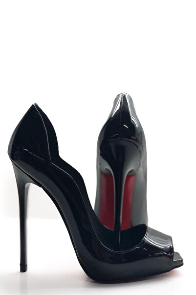 HAYYSHOES Stiletto Gizli Platformlu Kare Burun Love Topuklu Ayakkabı