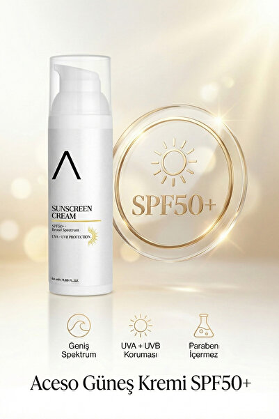 Aceso Naturals Spf 50 Güneş Koruyucu Krem ☀️ | Yağsız Hafif Doku & Geniş Spek...