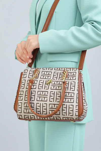 POLO CLUB Women's Polo 4 Compartment Chain Detailed Long Crossbody Strap & Handbag (24X19 cm)