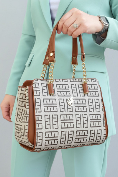 POLO CLUB Women's Polo 4 Compartment Chain Detailed Long Crossbody Strap & Handbag (24X19 cm)