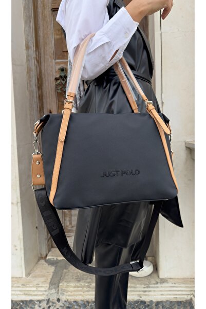 Just Polo حقيبة كتف نسائية كبيرة الحجم من JUSTPOLO قابلة للتعديل بحزام طويل 0...
