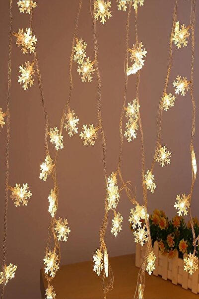 Winnie Baby Kar Tanesi Desenli Şerit Led Pilli Dekoratif Led 5 Metre Günışığı Yılbaşı New Year