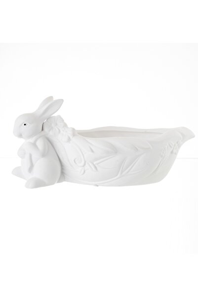 HIC A masterpiece of stone decoration rabbit shape white color