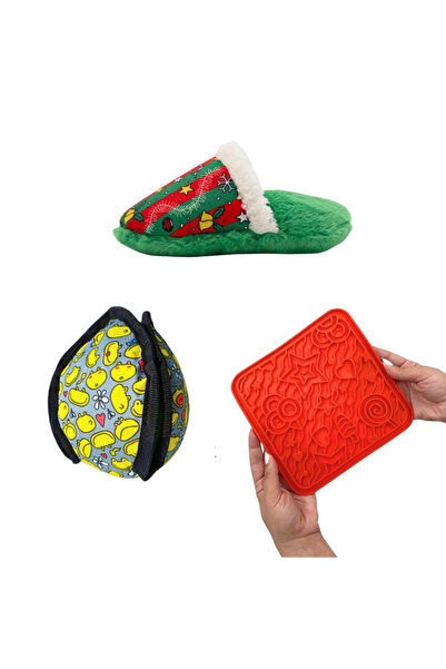 Havhav مجموعة ألعاب تطريز من 3 قطع - نعال قطيفة، كرة تطريز اللوتس، وسجادة تطر...