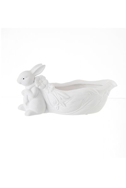 HIC A masterpiece of stone decoration rabbit shape white color