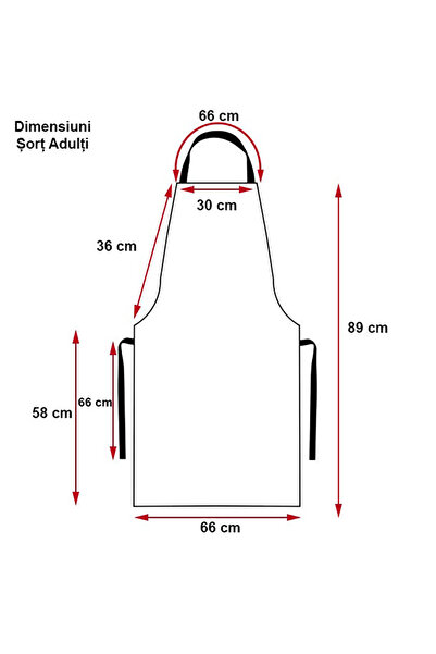 ROLY Ramsay kitchen apron, Roly, red, 90 x 65 cm