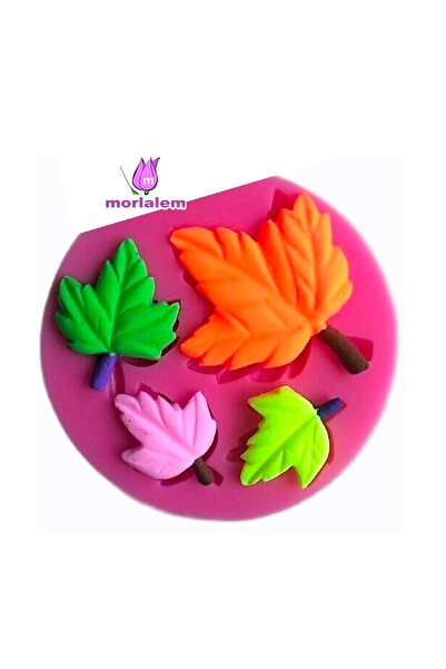 morlalem m 4-Piece Miniature Mini Leaf, Plane Leaf Set Silicone Mold K-543