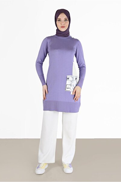 Alvina TUNICĂ DE TRICOATĂ DETALIATĂ DE BUZUUNAR IMPRIMAT 42034