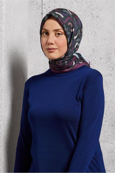 Alvina Alvina Patterned Scarf 8504 - Slimmed and Cut Detail