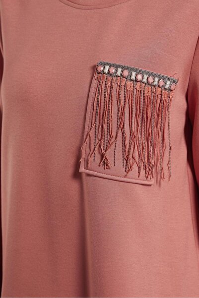 Alvina 45153 Model Garnished Tracksuit Tunic