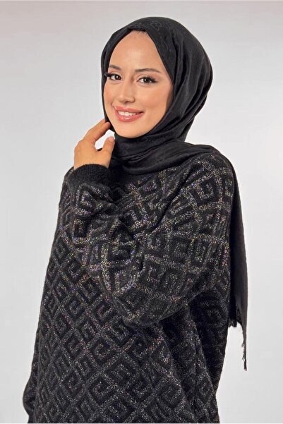 TRENDTESETTÜR Women's Black Patterned Tunic t 62381