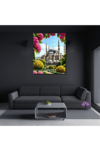 LİLYHOBBYLAND Sayılarla Boyama Seti Kasnağa Gerili İslami Eserler 40x50 cm: S...