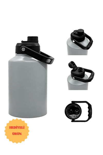 fitmart 1900 ML Yüksek Kapasite Termos Sızdırmaz Kapak Paslanmaz Çelik Kamp P...