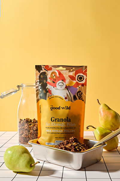 THE GOOD WİLD Arı Ekmeği & Polenli Granola | Glutensiz Yulaf Ezmesi | İlave Şekersiz | Yüksek Lif | 3 x 300 Gr
