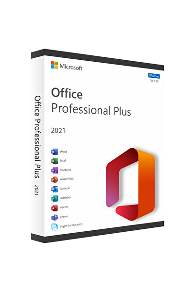 MICROSOFT Office 2021 Pro Plus Dijital Lisans – Ömür Boyu Kullanım - Word Excel PowerPoint