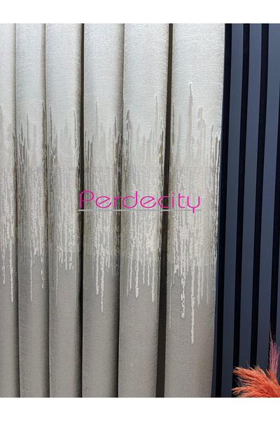 PERDECITY Venetian Pattern Background Curtain 100cm Suitable for Any Room 1X3 Tight Pleats
