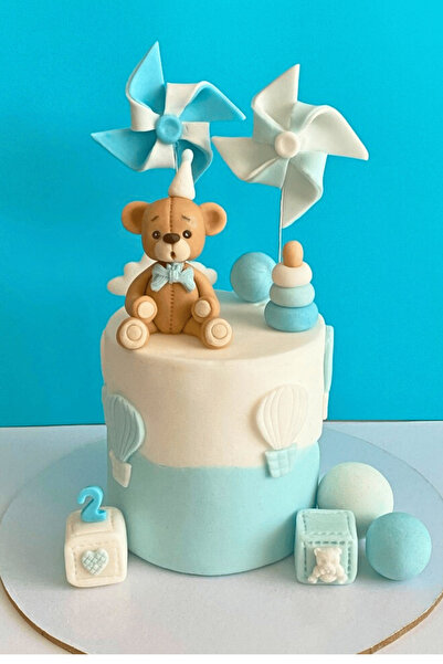 FigurinArt Set of sugar paste cake figurines - Teddy bear - handmade