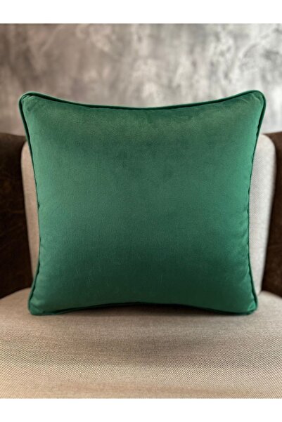 Fabricland غطاء وسادة من الحرير المخملي المستورد باللون الأخضر الزمردي مقاس 4...