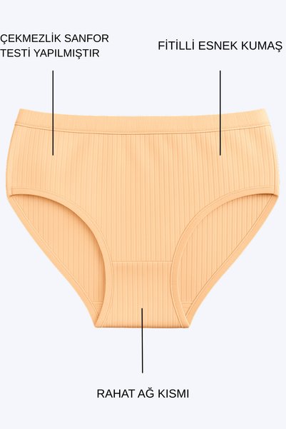 Stars Underwear Women's Panties High Waist 6 Colors/Pcs Cotton Stretchy Premium Fabric