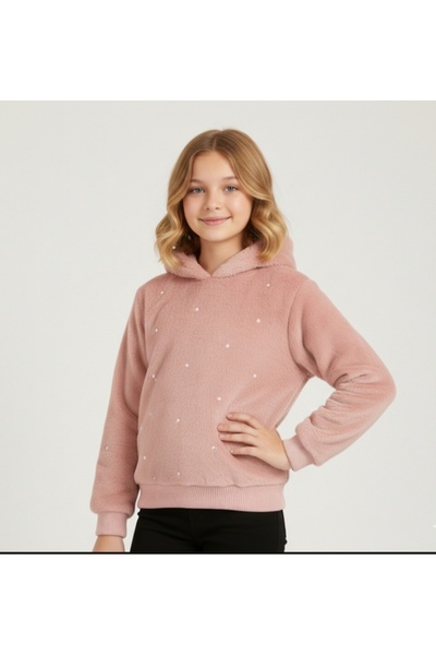 Marions سترة رياضية من القطيفة المزخرفة بالحجارة للفتيات