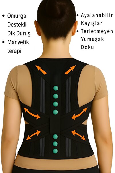 figiza Corset ortopedic pentru umăr și spate - Postură verticală magnetică cu sârmă, scolioză anti-cocoșat