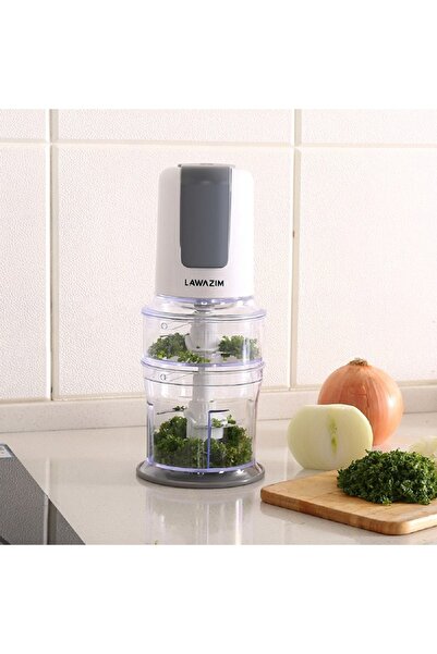 Lawazim Electric Chopper 700ml - 400W Dual-Blade Food Processor for Meat & Vegetables