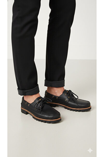 DEXTER TARZI KALIN TABAN HAKİKİ DERİ ORTOPEDİK GÜNLÜK AYAKKABI