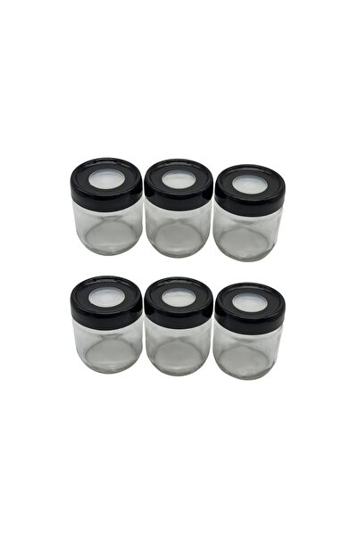 Qlüx Glass Jar Tight Lid for Spices and Condiments in The Kitchen 6 Pcs Set 26X8.7X10.6 mm