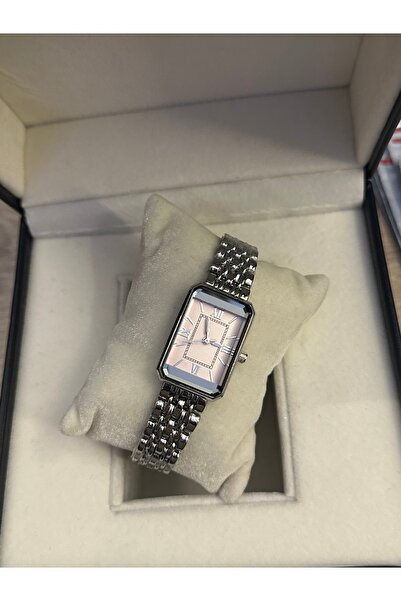 QUARTZ Elegant Women's Watch with Rectangular Dial, Stainless Steel Watch, 22mm Dial 12mm Band