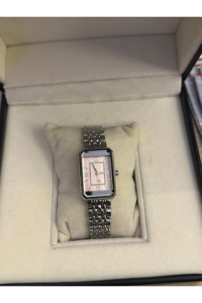 QUARTZ Elegant Women's Watch with Rectangular Dial, Stainless Steel Watch, 22mm Dial 12mm Band